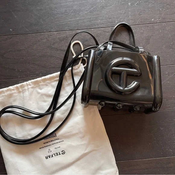 🆕Melissa X Telfar Small Jelly Shopper black handbag - Picture 3 of 8